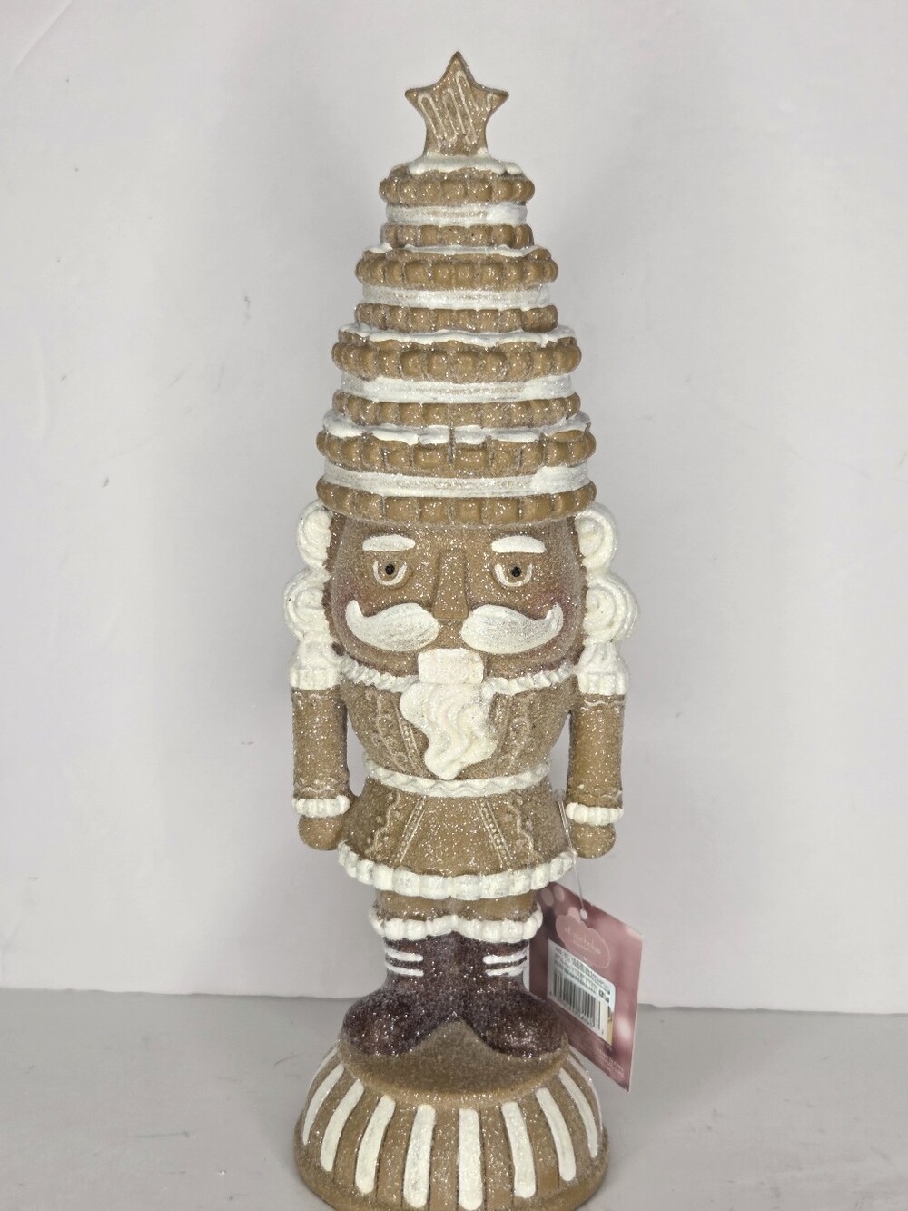 Neutral Tan Gingerbread Nutcracker Holiday Christmas Decor Whip Meringue